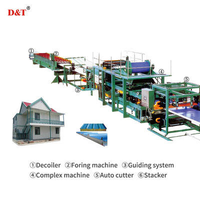 Versatile maatwerk EPS / Rock Wool Sandwich Panel Machine voor dak en muur
