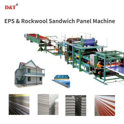 Versatile maatwerk EPS / Rock Wool Sandwich Panel Machine voor dak en muur